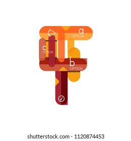 Abstract lines geometric infographic layoutAbstract lines geometric infographic layout, data visualization design, option step by step schedule, web box. Vector illustration isolated on white