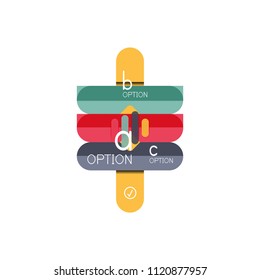 Abstract lines geometric infographic layoutAbstract lines geometric infographic layout, data visualization design, option step by step schedule, web box. Vector illustration isolated on white
