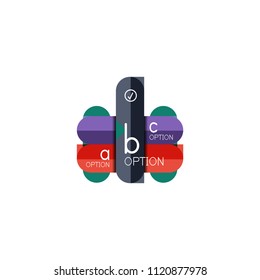 Abstract lines geometric infographic layoutAbstract lines geometric infographic layout, data visualization design, option step by step schedule, web box. Vector illustration isolated on white