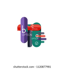 Abstract lines geometric infographic layoutAbstract lines geometric infographic layout, data visualization design, option step by step schedule, web box. Vector illustration isolated on white