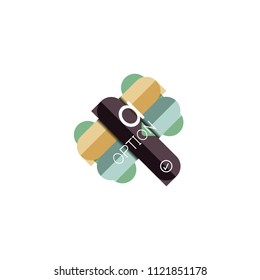 Abstract lines geometric infographic layoutAbstract lines geometric infographic layout, data visualization design, option step by step schedule, web box. Vector illustration isolated on white