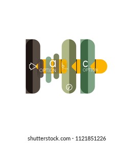 Abstract lines geometric infographic layoutAbstract lines geometric infographic layout, data visualization design, option step by step schedule, web box. Vector illustration isolated on white