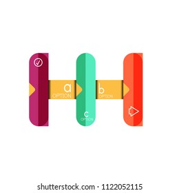 Abstract lines geometric infographic layoutAbstract lines geometric infographic layout, data visualization design, option step by step schedule, web box. Vector illustration isolated on white