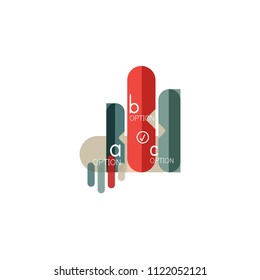 Abstract lines geometric infographic layoutAbstract lines geometric infographic layout, data visualization design, option step by step schedule, web box. Vector illustration isolated on white