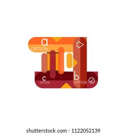 Abstract lines geometric infographic layoutAbstract lines geometric infographic layout, data visualization design, option step by step schedule, web box. Vector illustration isolated on white