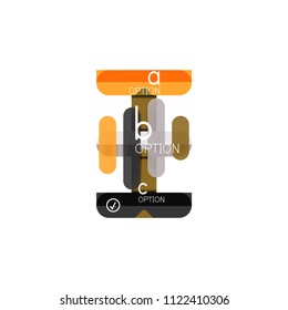 Abstract lines geometric infographic layoutAbstract lines geometric infographic layout, data visualization design, option step by step schedule, web box. Vector illustration isolated on white