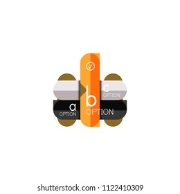 Abstract lines geometric infographic layoutAbstract lines geometric infographic layout, data visualization design, option step by step schedule, web box. Vector illustration isolated on white