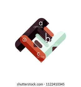 Abstract lines geometric infographic layoutAbstract lines geometric infographic layout, data visualization design, option step by step schedule, web box. Vector illustration isolated on white