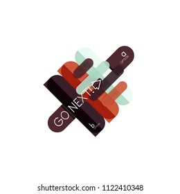 Abstract lines geometric infographic layoutAbstract lines geometric infographic layout, data visualization design, option step by step schedule, web box. Vector illustration isolated on white