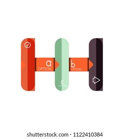 Abstract lines geometric infographic layoutAbstract lines geometric infographic layout, data visualization design, option step by step schedule, web box. Vector illustration isolated on white