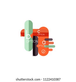 Abstract lines geometric infographic layoutAbstract lines geometric infographic layout, data visualization design, option step by step schedule, web box. Vector illustration isolated on white
