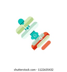 Abstract lines geometric infographic layoutAbstract lines geometric infographic layout, data visualization design, option step by step schedule, web box. Vector illustration isolated on white