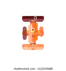 Abstract lines geometric infographic layoutAbstract lines geometric infographic layout, data visualization design, option step by step schedule, web box. Vector illustration isolated on white