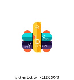 Abstract lines geometric infographic layoutAbstract lines geometric infographic layout, data visualization design, option step by step schedule, web box. Vector illustration isolated on white