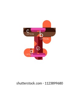 Abstract lines geometric infographic layoutAbstract lines geometric infographic layout, data visualization design, option step by step schedule, web box. Vector illustration isolated on white