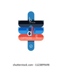 Abstrakte Linien geometrisches Infografik-LayoutAbstrakte Linien geometrisches Infografik-Layout, Datenvisualisierung Design, Option Schritt für Schritt, Web-Box. Vektorgrafik einzeln auf Weiß