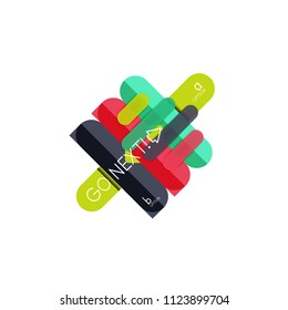 Abstract lines geometric infographic layoutAbstract lines geometric infographic layout, data visualization design, option step by step schedule, web box. Vector illustration isolated on white