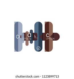 Líneas abstractas disposición de infografía geométricaLíneas abstractas diseño de infografía geométrica, diseño de visualización de datos, opción paso a paso, cuadro web. Ilustración del vector aislada en blanco