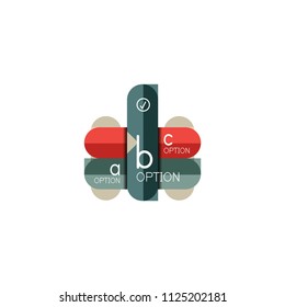 Abstract lines geometric infographic layoutAbstract lines geometric infographic layout, data visualization design, option step by step schedule, web box. Vector illustration isolated on white