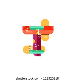 Abstract lines geometric infographic layoutAbstract lines geometric infographic layout, data visualization design, option step by step schedule, web box. Vector illustration isolated on white