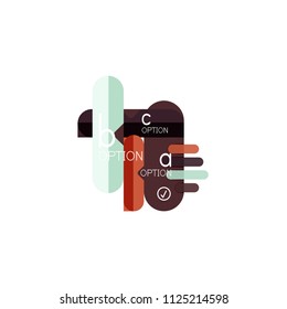 Abstract lines geometric infographic layoutAbstract lines geometric infographic layout, data visualization design, option step by step schedule, web box. Vector illustration isolated on white