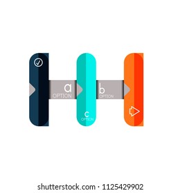 Abstract lines geometric infographic layoutAbstract lines geometric infographic layout, data visualization design, option step by step schedule, web box. Vector illustration isolated on white
