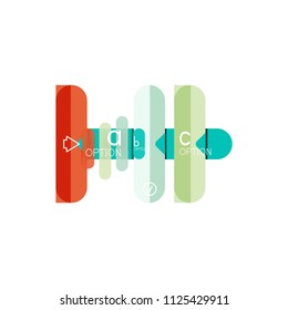 Abstract lines geometric infographic layoutAbstract lines geometric infographic layout, data visualization design, option step by step schedule, web box. Vector illustration isolated on white