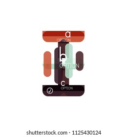 Abstract lines geometric infographic layoutAbstract lines geometric infographic layout, data visualization design, option step by step schedule, web box. Vector illustration isolated on white