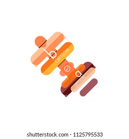 Abstract lines geometric infographic layoutAbstract lines geometric infographic layout, data visualization design, option step by step schedule, web box. Vector illustration isolated on white