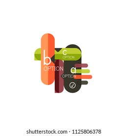 Abstract lines geometric infographic layoutAbstract lines geometric infographic layout, data visualization design, option step by step schedule, web box. Vector illustration isolated on white