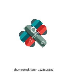 Abstract lines geometric infographic layoutAbstract lines geometric infographic layout, data visualization design, option step by step schedule, web box. Vector illustration isolated on white