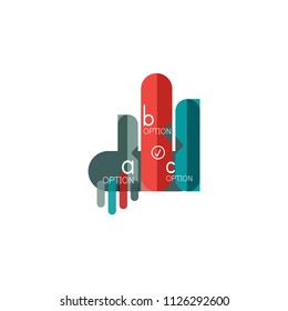 Abstract lines geometric infographic layoutAbstract lines geometric infographic layout, data visualization design, option step by step schedule, web box. Vector illustration isolated on white