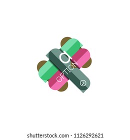 Abstract lines geometric infographic layoutAbstract lines geometric infographic layout, data visualization design, option step by step schedule, web box. Vector illustration isolated on white