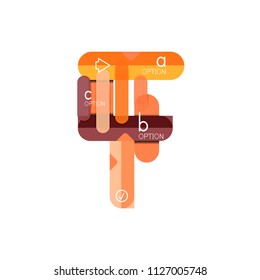 Abstract lines geometric infographic layoutAbstract lines geometric infographic layout, data visualization design, option step by step schedule, web box. Vector illustration isolated on white