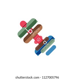 Abstract lines geometric infographic layoutAbstract lines geometric infographic layout, data visualization design, option step by step schedule, web box. Vector illustration isolated on white