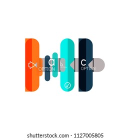 Abstract lines geometric infographic layoutAbstract lines geometric infographic layout, data visualization design, option step by step schedule, web box. Vector illustration isolated on white