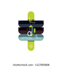 Abstract lines geometric infographic layoutAbstract lines geometric infographic layout, data visualization design, option step by step schedule, web box. Vector illustration isolated on white