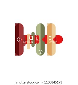 Abstract lines geometric infographic layoutAbstract lines geometric infographic layout, data visualization design, option step by step schedule, web box. Vector illustration isolated on white