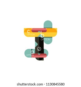 Abstract lines geometric infographic layoutAbstract lines geometric infographic layout, data visualization design, option step by step schedule, web box. Vector illustration isolated on white