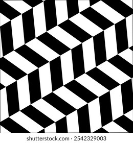 Abstract, Lines, Geometric pattern, Square shape, Illustration, vector, alternating overlapping, symmetrical, orderly arrangement background, black and white, banner, website, template, dark.