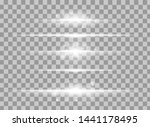 Abstract lines with glow light effect on transparent background. Special lens flash light effect. Color forces lights vector illustration.