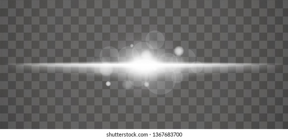 Abstract lines with glow light effect on transparent background. Special lens flash light effect. Color forces lights vectoe illustration.