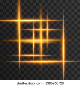 Abstract lines with glow light effect. Glow special light effect. Glowing lines on transparent background. Lines vector.