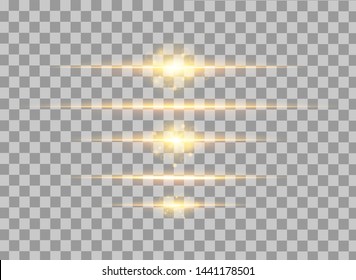 Abstract lines with glow light effect on transparent background. Special lens flash light effect. Color forces lights vector illustration.