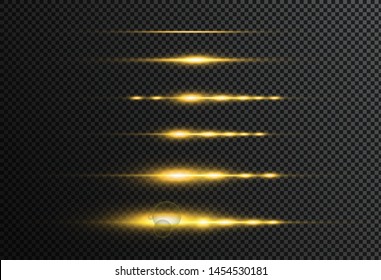 Abstract lines with glow light effect. Glow special light effect. Glowing lines on transparent background. Lines vector.