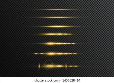 Abstract lines with glow light effect. Glow special light effect. Glowing lines on transparent background. Lines vector.