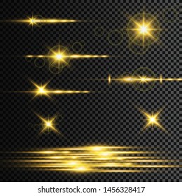 Abstract lines with glow light effect. Glow special light effect. Glowing lines on transparent background. Lines vector.