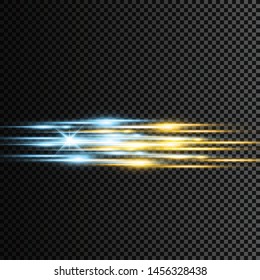 Abstract lines with glow light effect. Glow special light effect. Glowing lines on transparent background. Lines vector.