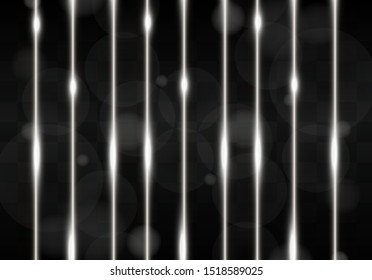 Abstract lines with glow light effect. Glowing  lines on transparent background.