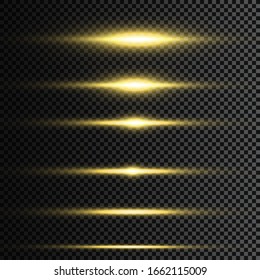 Abstract lines with glow light effect. Glow special light effect. Glowing lines on transparent background.